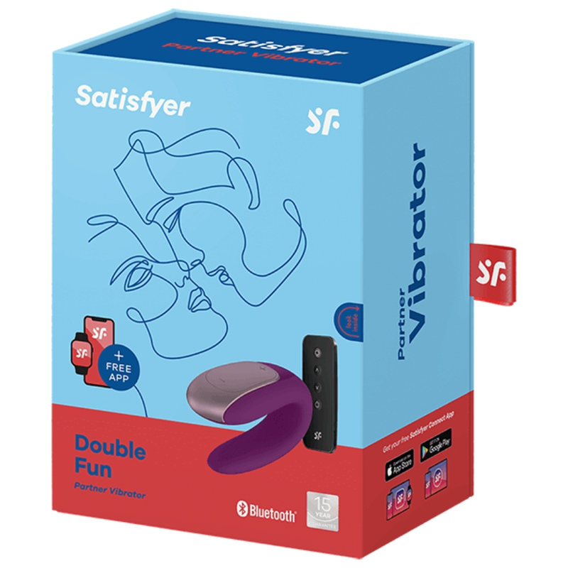 SATISFYER - VIBRATEUR PARTENAIRE DOUBLE FUN VIOLET SATISFYER CONNECT