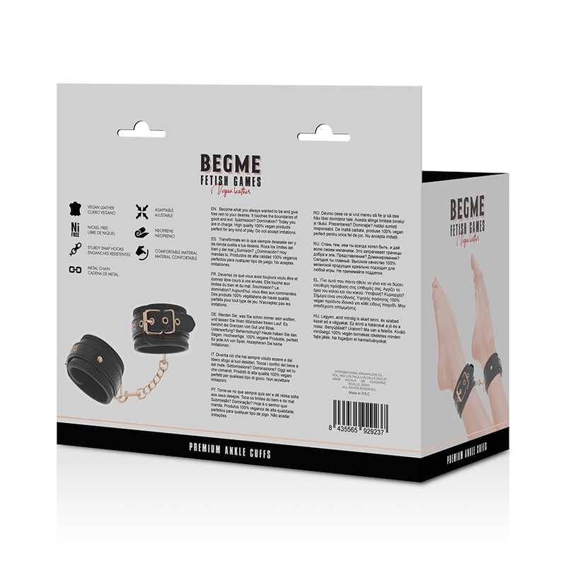 BEGME - BLACK EDITION PREMIUM MENOTTES POUR CHEVILLES BEGME BLACK EDITION
