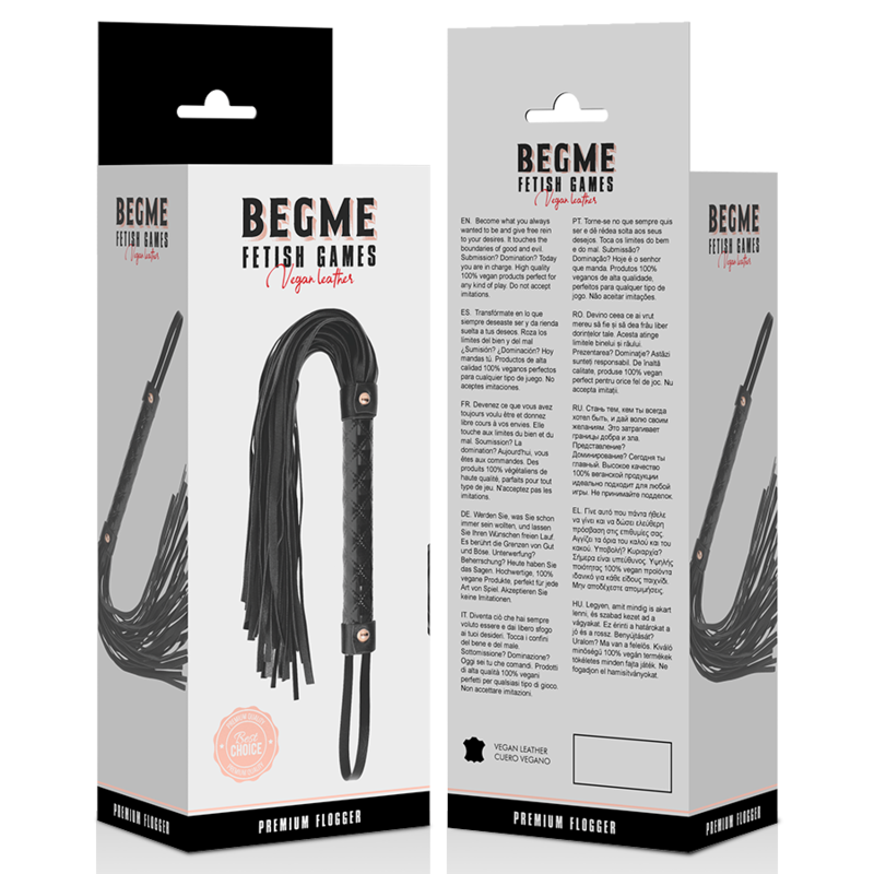 BEGME - BLACK EDITION FLOGGER EN CUIR VEGAN BEGME BLACK EDITION
