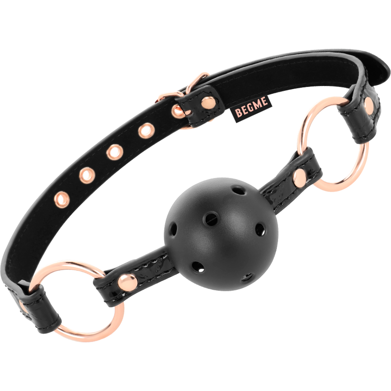 BEGME - BLACK EDITION BALL GAG CUIR VEGAN BEGME BLACK EDITION