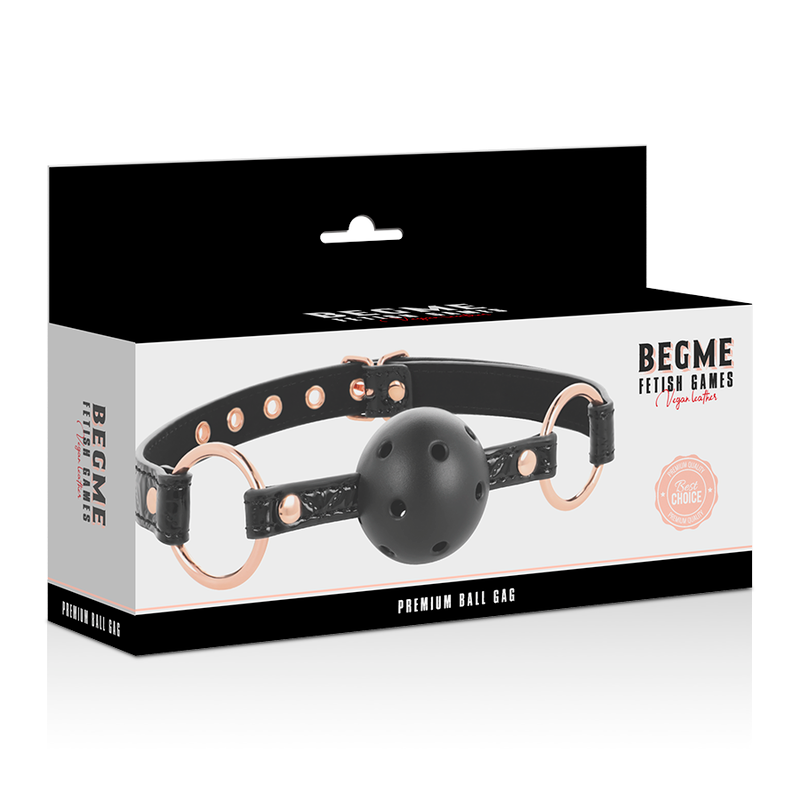 BEGME - BLACK EDITION BALL GAG CUIR VEGAN BEGME BLACK EDITION