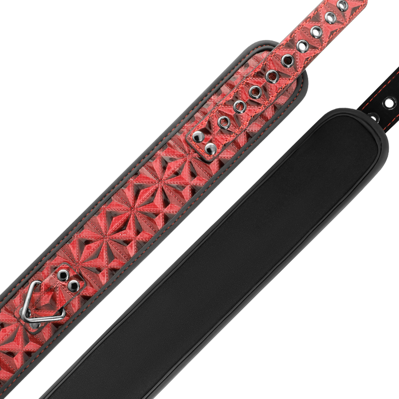 BEGME - COLLIER EN CUIR VÉGAN PREMIUM ÉDITION ROUGE AVEC DOUBLURE EN NÉOPRÈNE BEGME RED EDITION