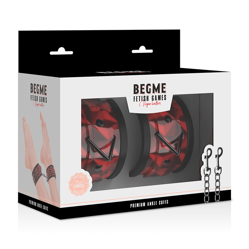BEGME - CHEVILLES PREMIUM ÉDITION ROUGE AVEC DOUBLURE EN NÉOPRÈNE BEGME RED EDITION