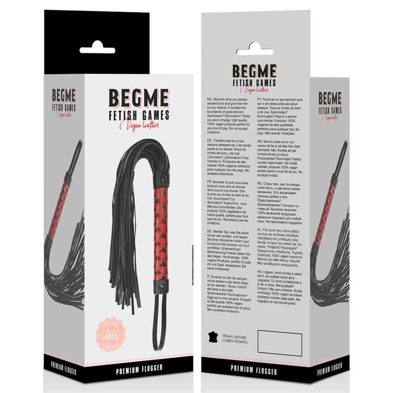 BEGME - FLOGGER EN CUIR VÉGAN ÉDITION ROUGE BEGME RED EDITION