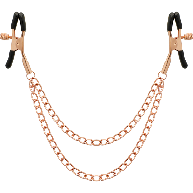 COQUETTE CHIC DESIRE - PINCES METELONS FANTAISIE EN MÉTAL AVEC CHAÎNE COQUETTE FANTASY