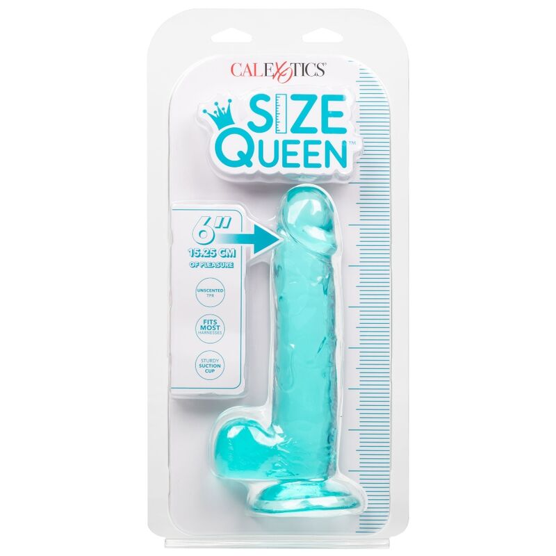CALEXOTICS - GODE TAILLE REINE BLEU 15.3 CM CALEXOTICS