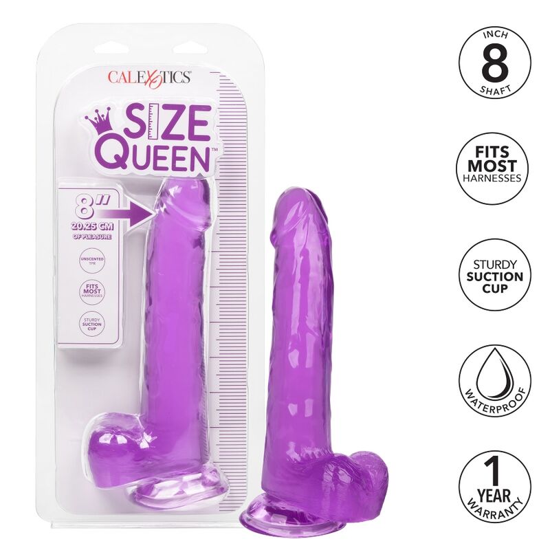 CALEXOTICS - GODE REINE TAILLE VIOLET 20.3 CM CALEXOTICS