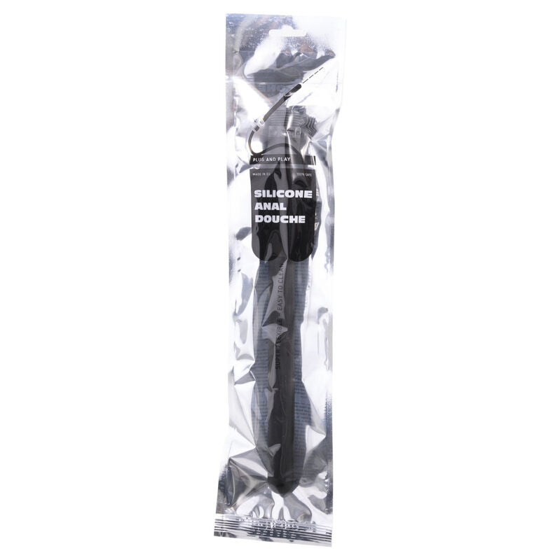 ALL BLACK - DOUCHE ANAL RÉTRACTABLE SILICONE 27 CM ALL BLACK