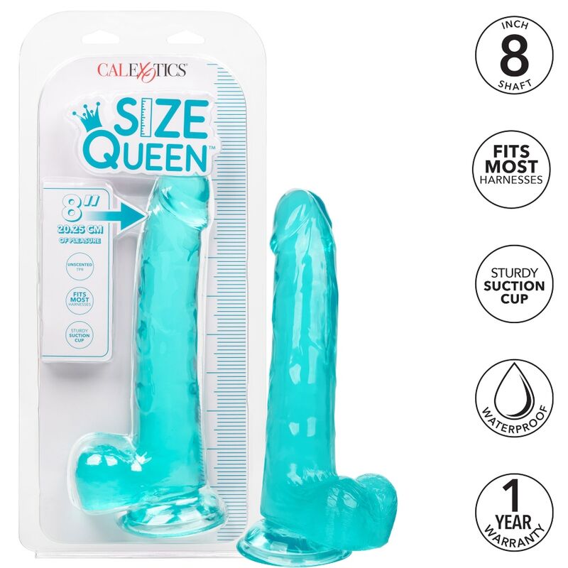 CALEXOTICS - GODE TAILLE REINE BLEU 20.3 CM CALEXOTICS