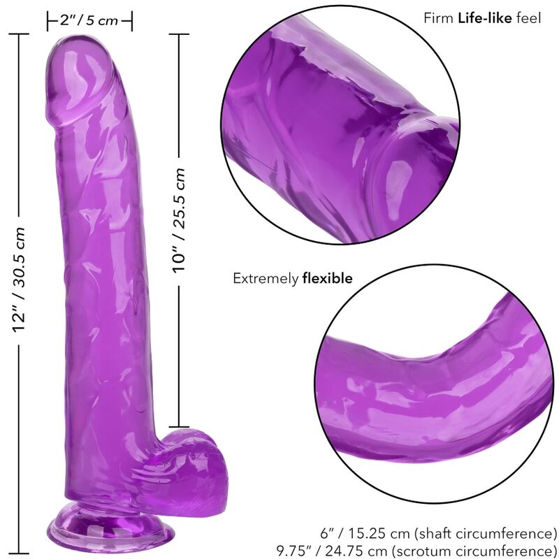 CALEXOTICS - GODE REINE TAILLE VIOLET 25.5 CM CALEXOTICS