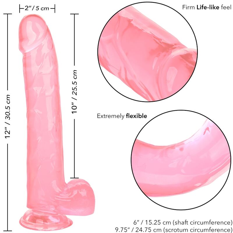 CALEXOTICS - GODE REINE TAILLE ROSE 25.5 CM CALEXOTICS