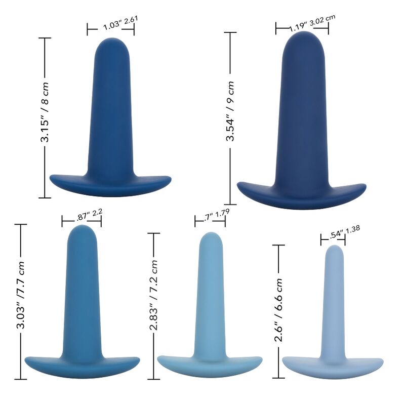 CALEXOTICS - ENSEMBLE DENTRAÎNEMENT ANAL PORTABLE 5 PIÈCES CALEXOTICS