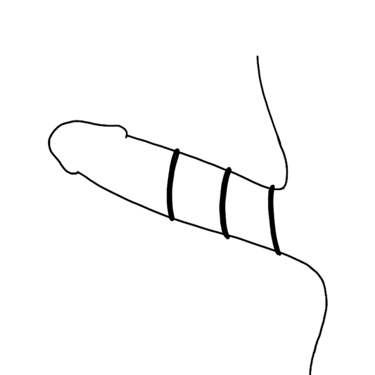 OHMAMA - LOT DE 3 ANNEAUX EN SILICONE NOIR OHMAMA