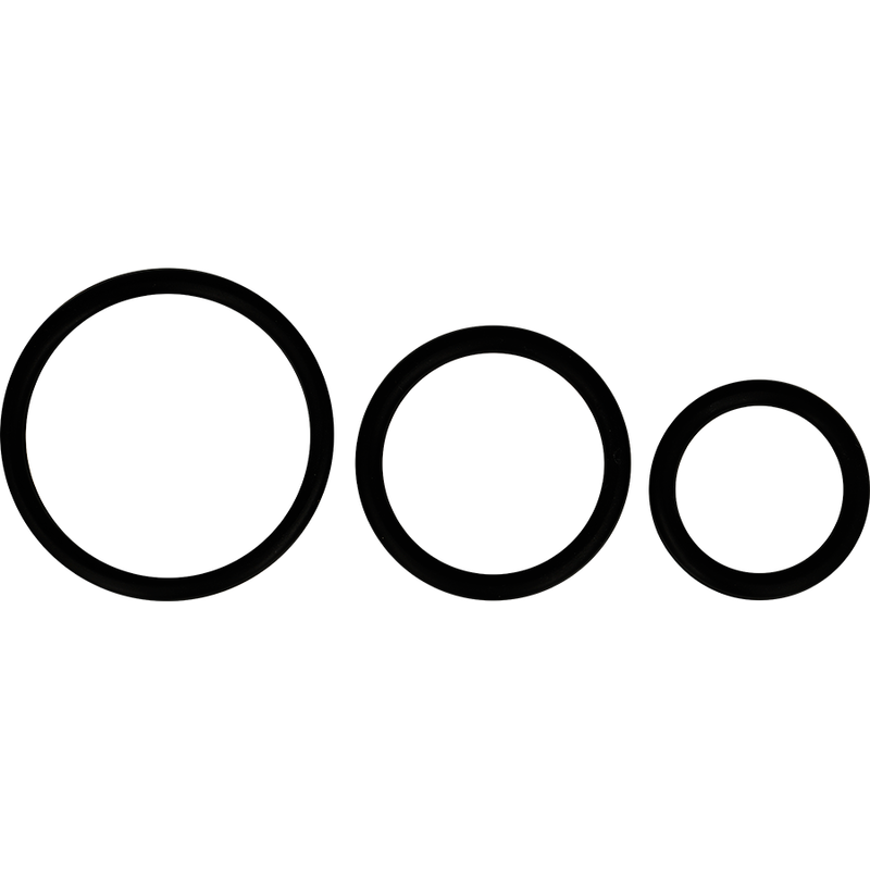 OHMAMA - LOT DE 3 ANNEAUX EN SILICONE NOIR OHMAMA