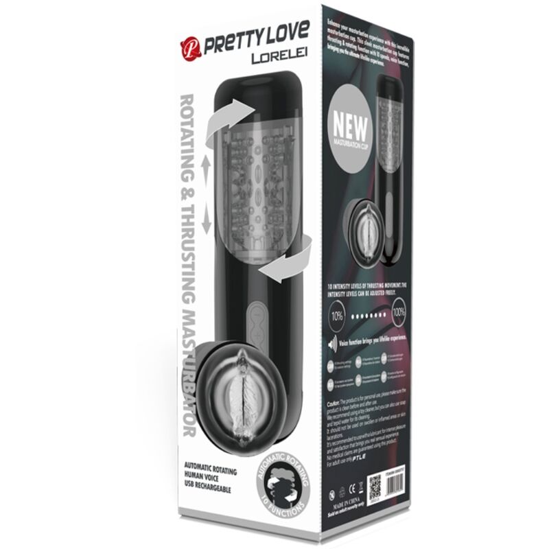 PRETTY LOVE - MASTURBATEUR RECHARGEABLE MULTIFONCTION LORELEI PRETTY LOVE MALE
