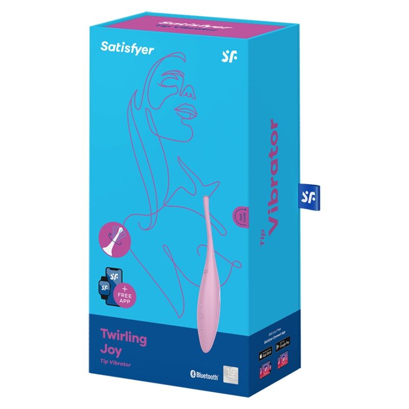 SATISFYER - VIBRATEUR  POINTE DE CLIT TWIRLING JOY ROSE SATISFYER CONNECT