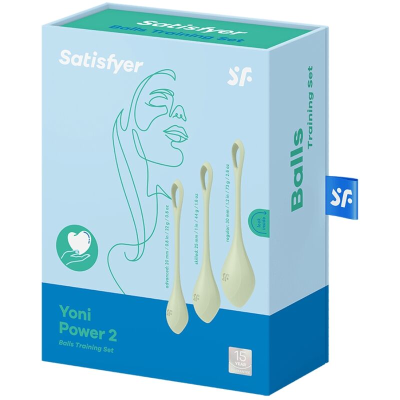 SATISFYER - ENSEMBLE ENTRAÎNEMENT YONI POWER 2 VERT SATISFYER BALLS