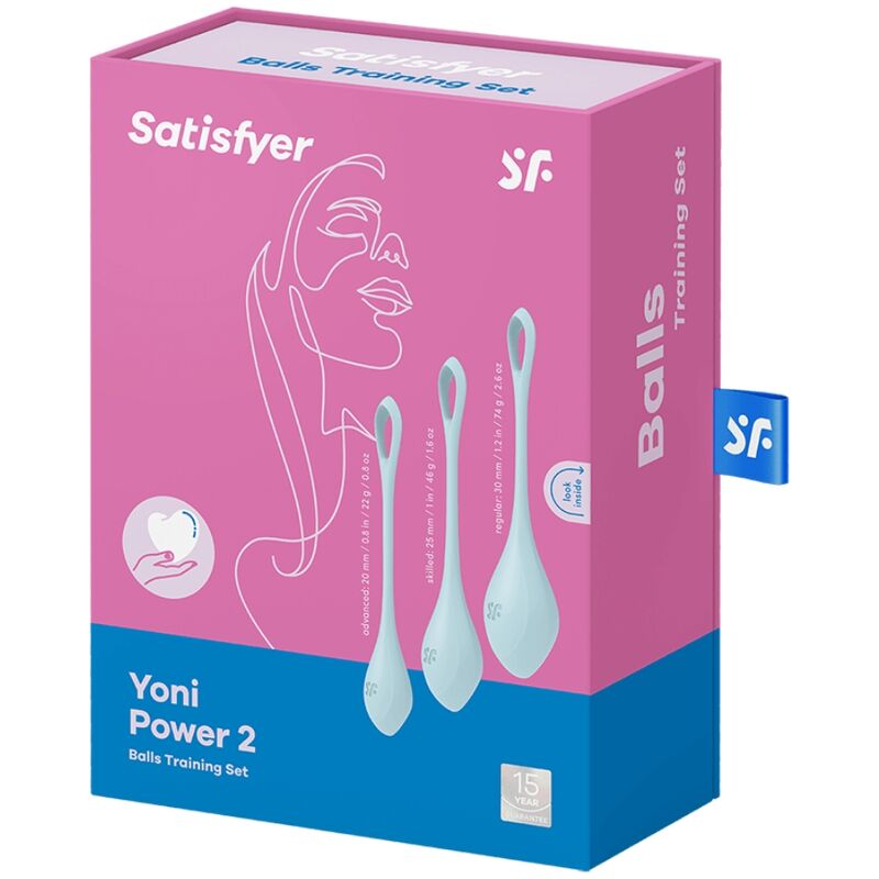 SATISFYER - ENSEMBLE ENTRAÎNEMENT YONI POWER 2 BLEU SATISFYER BALLS