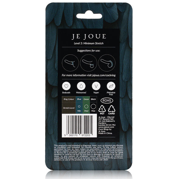JE JOUE - BAGUE SILICONE BLEUE STRANGULATION MINIMUM JE JOUE