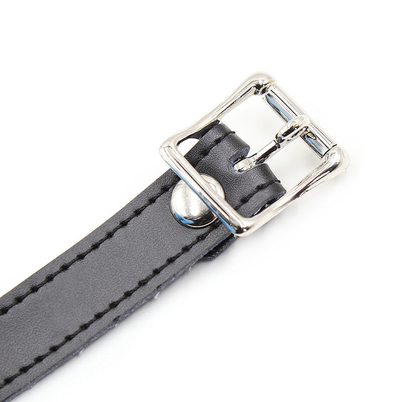 OHMAMA FETISH - BÂILLON BALLE EN SILICONE AVEC CEINTURE EN CUIR (CADENAS INCLUS) OHMAMA FETISH