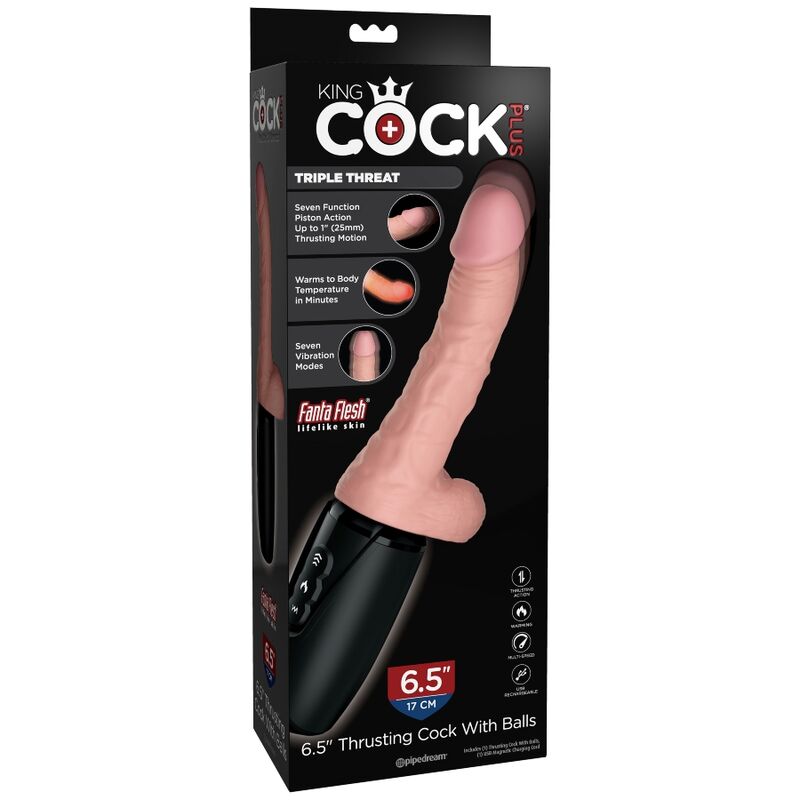 KING COCK - PLUS TRIPLE MENACE PEAU CLAIRE KING COCK PLUS