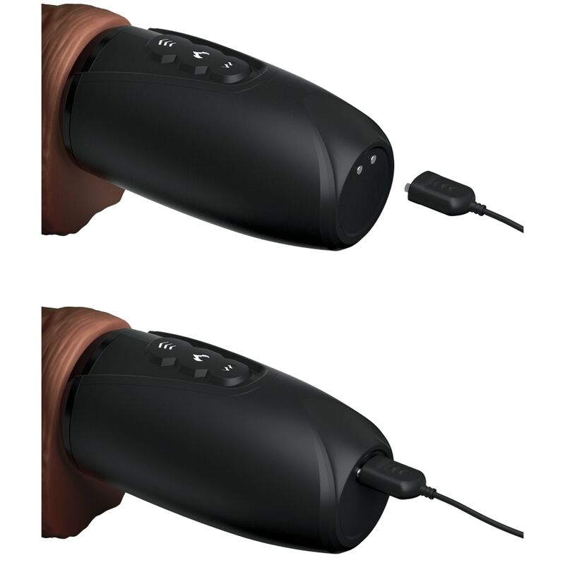 KING COCK - PLUS TRIPLE MENACE TON DE PEAU MARRON KING COCK PLUS