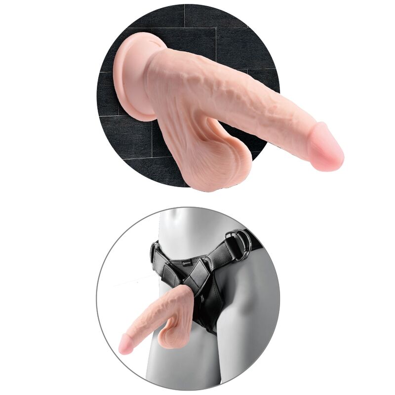 KING COCK - BALLES GODE 3D PLUS 15.2 CM PEAU CLAIRE KING COCK PLUS