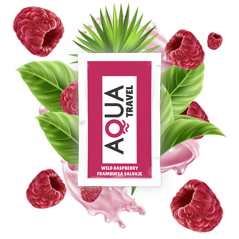 AQUA TRAVEL - LUBRIFIANT À BASE D'EAU SAVEUR FRAMBOISE SAUVAGE 6 ML AQUA TRAVEL