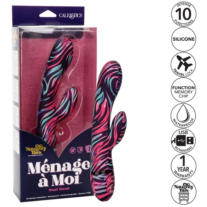 CALEXOTICS - MENAGE A MOI VIBRATEUR DOUBLE BAGUETTE CALEXOTICS