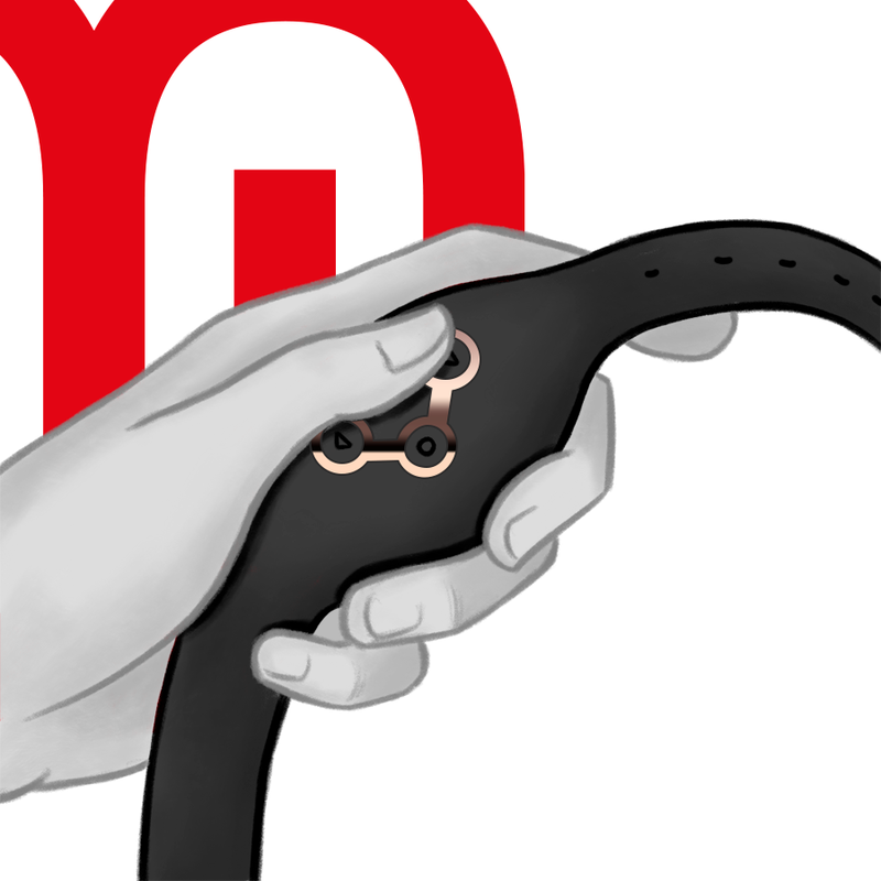 WATCHME - MONTRE À TÉLÉCOMMANDE À TECHNOLOGIE SANS FIL JET ET CUIVRE WATCHME