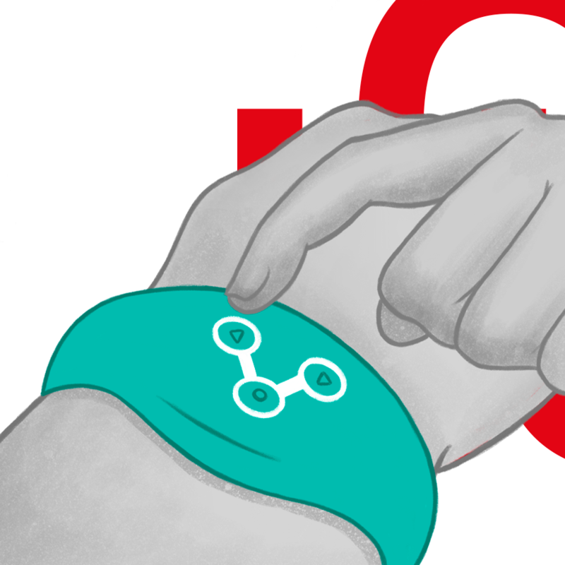 WATCHME - MONTRE À TECHNOLOGIE SANS FIL BLEU VERT WATCHME