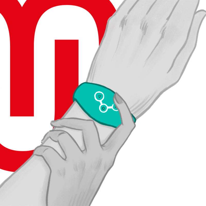 WATCHME - MONTRE À TECHNOLOGIE SANS FIL BLEU VERT WATCHME