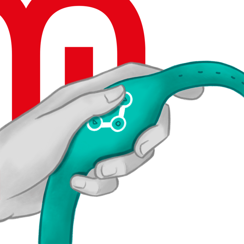 WATCHME - MONTRE À TECHNOLOGIE SANS FIL BLEU VERT WATCHME