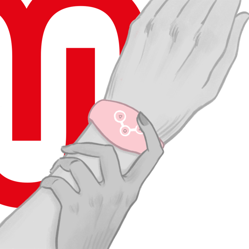 WATCHME - MONTRE À TECHNOLOGIE SANS FIL ROSE TENDRE WATCHME