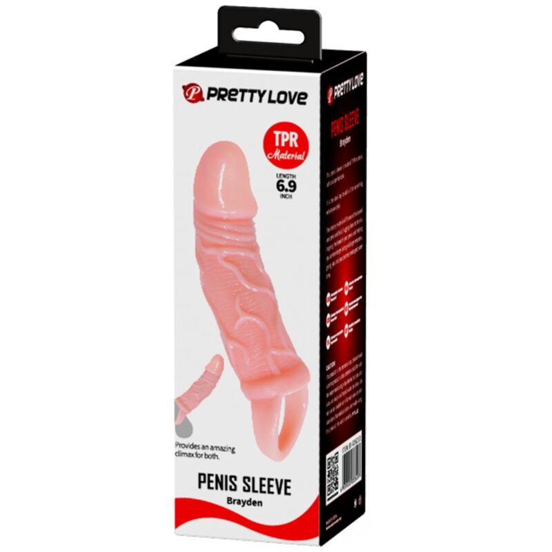 BAILE - GAINE DEXTENSION DE PÉNIS AVEC SANGLE POUR TESTICULES 13,5 CM BAILE FOR HIM