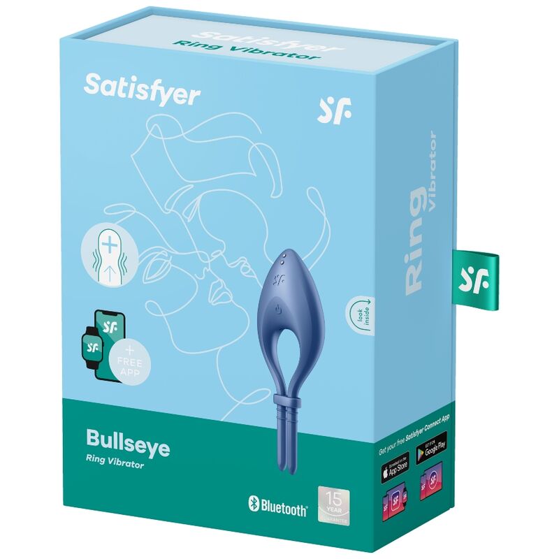 SATISFYER - APPLICATION BULLSEYE RING VIBRATOR BLEU SATISFYER RING