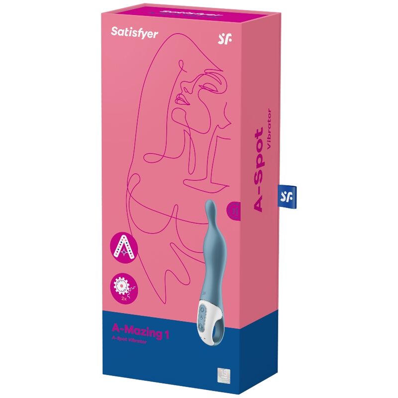 SATISFYER - VIBRATEUR AMAZING 1 ASPOT BLEU SATISFYER VIBRATOR