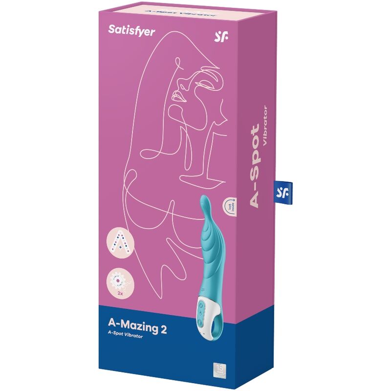 SATISFYER - VIBRATEUR AMAZING 2 ASPOT TURQUOISE SATISFYER VIBRATOR