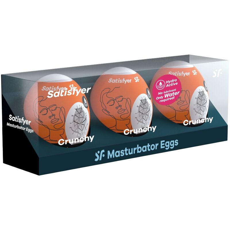 SATISFYER - 3 OEUFS MASTURBATEURS NAUGHTY, SAVAGE & CRUNCHY SATISFYER EGGS