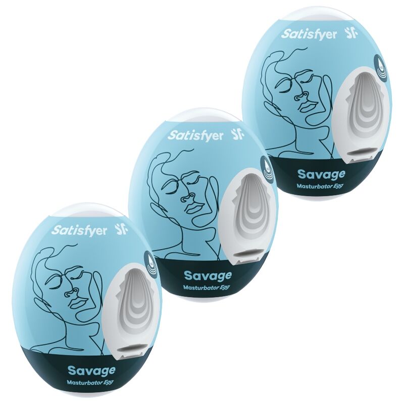 SATISFYER - 3 OEUFS MASTURBATEURS SAVAGE SATISFYER EGGS