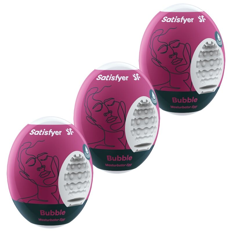 SATISFYER - 3 OEUFS MASTURBATEURS BUBBLE SATISFYER EGGS