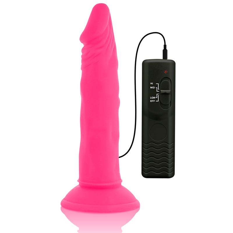 DIVERSIA - DILDO SOUPLE AVEC VIBRATION ROSE 23 CM -O- 4.3 CM DIVERSIA