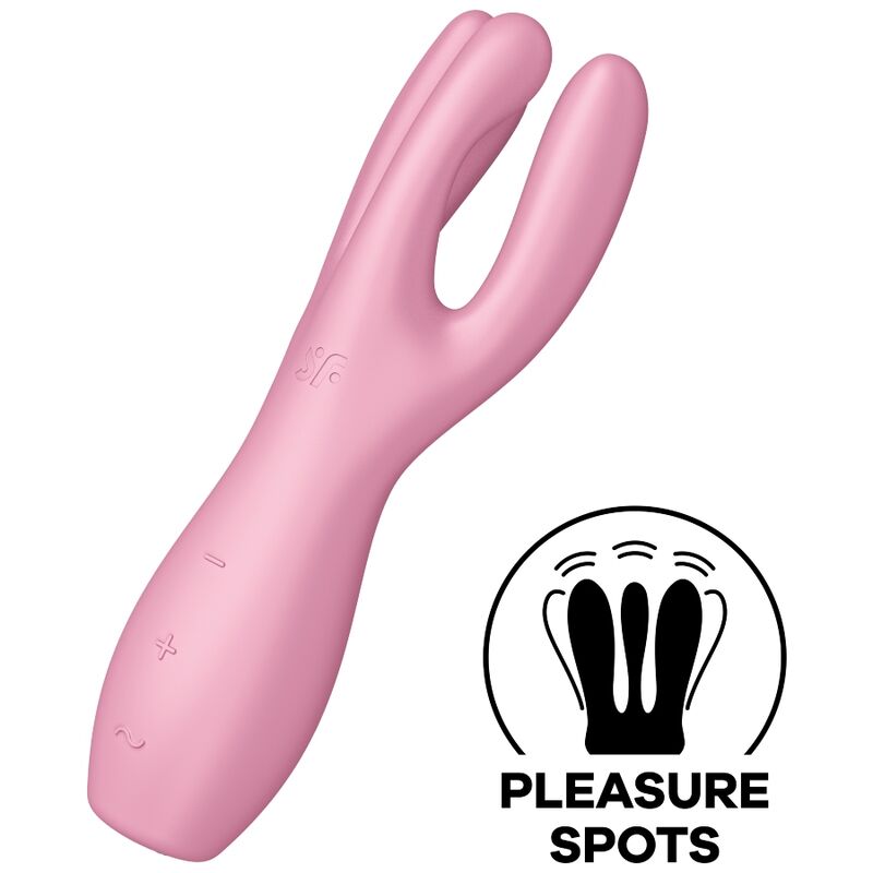 SATISFYER - VIBRATEUR THREESOME 3 ROSE SATISFYER VIBRATOR