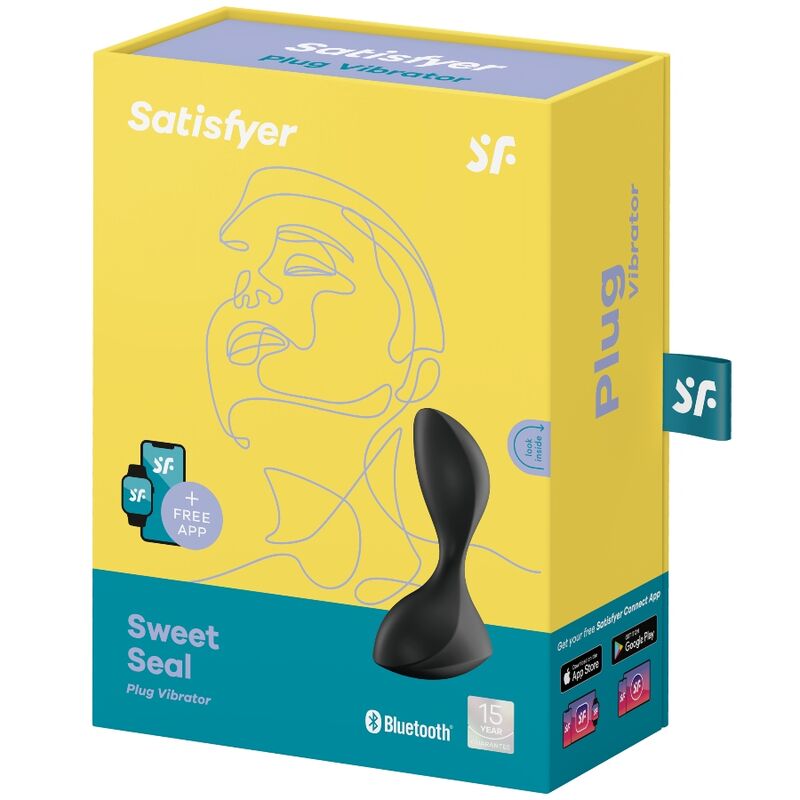 SATISFYER - APPLICATION DE PLUG VIBRANT SWEET SEAL NOIR SATISFYER CONNECT