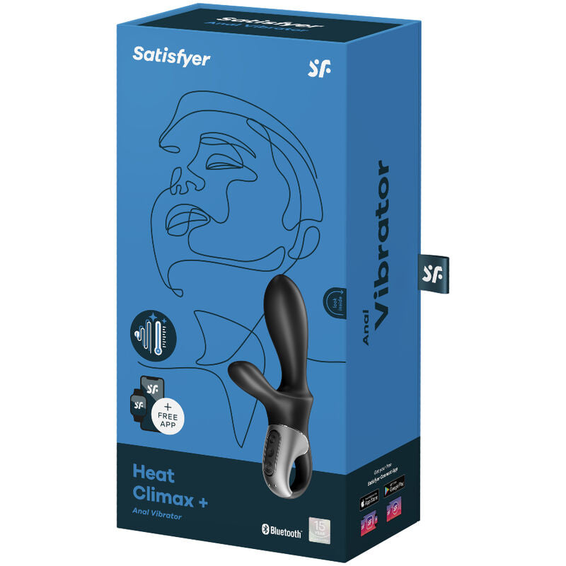 SATISFYER - APPLICATION HEAT CLIMAX+ VIBRATEUR ANAL NOIR SATISFYER CONNECT