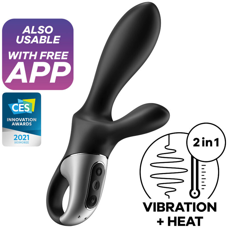 SATISFYER - APPLICATION HEAT CLIMAX+ VIBRATEUR ANAL NOIR SATISFYER CONNECT