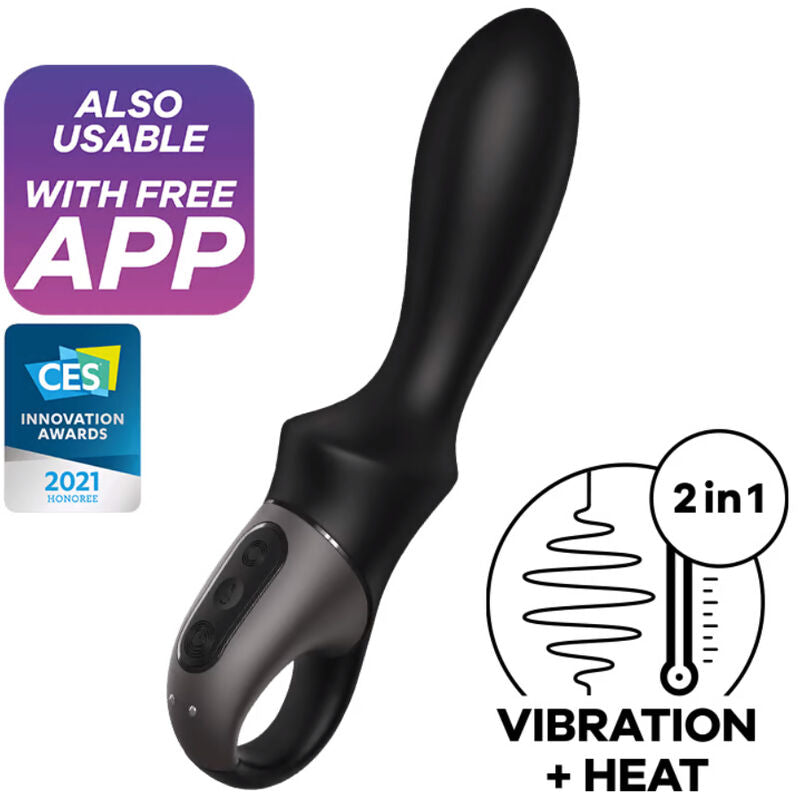 SATISFYER - APPLICATION VIBRATEUR ANAL HEAT CLIMAX NOIR SATISFYER CONNECT