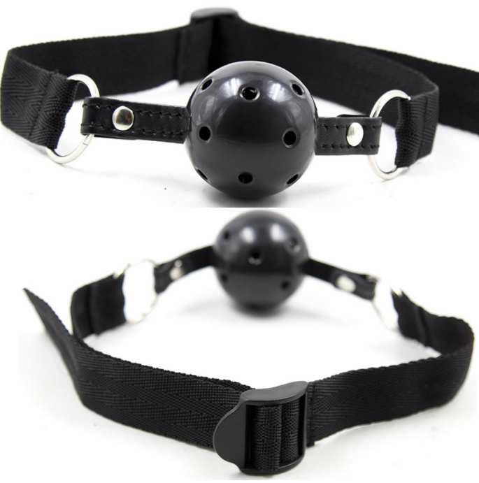 OHMAMA FETISH BALL GAG RESPIRANT EN TISSU NOIR OHMAMA FETISH