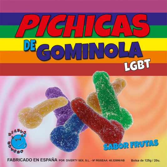 PRIDE - FRUITS DE PÉNIS GUMMY AVEC SUCRE LGBT PRIDE