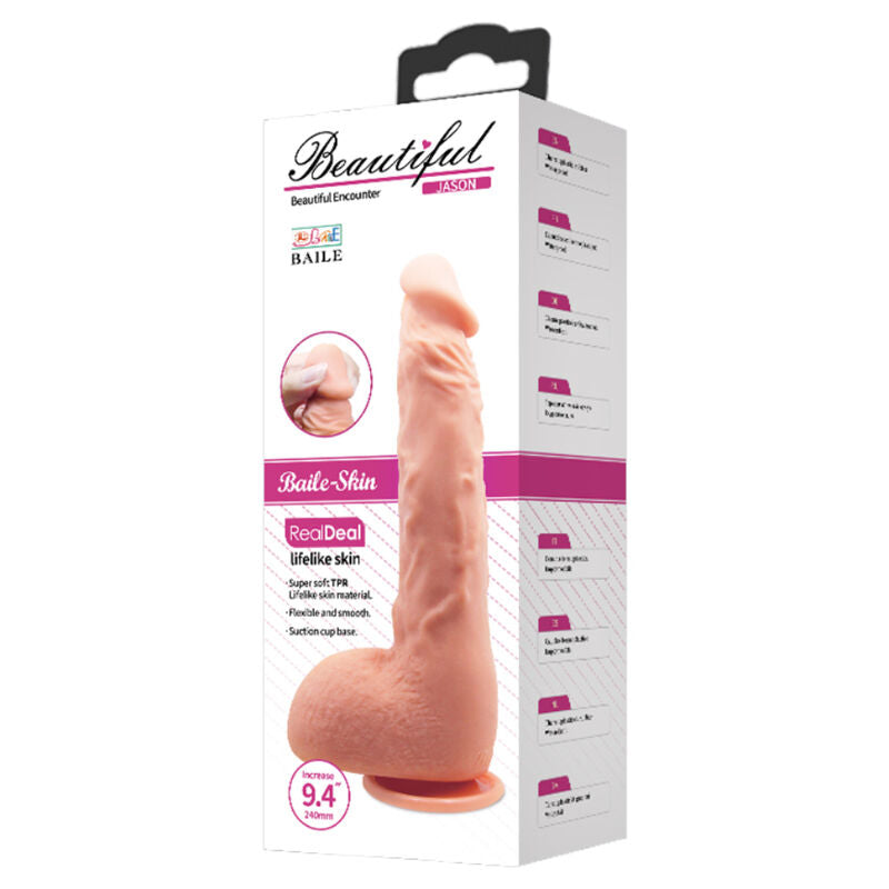 BAILE - GODE RÉALISTE JASON NATUREL 24 CM BAILE VIBRATORS